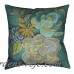 LauralHome Teal Bouquet I Outdoor Throw Pillow LAOM1382